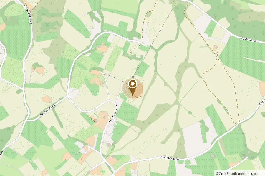 Mappa della zona di Contrada Cupa a Manoppello (PE), dove si trova Di Matteo Apicoltura